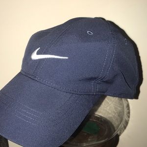 Navy and White Nike Cap